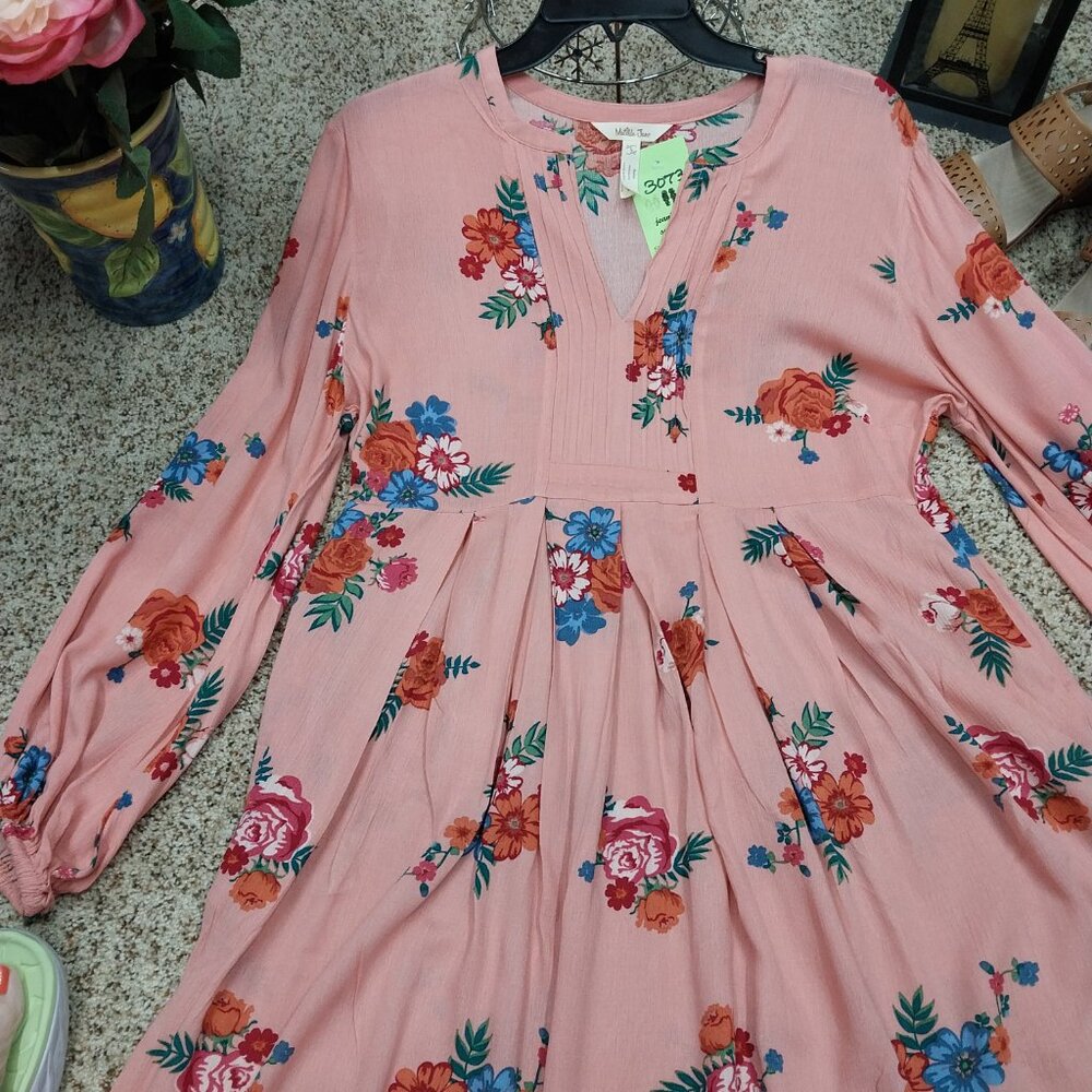 3073 Size Small Matilda Jane Tunic Dress in Pink and Blue. - Picture 2 of 7